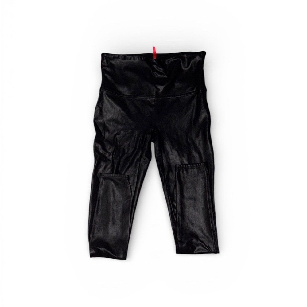 23. SPANX Women’s Glossy Black Leggings Size Large
